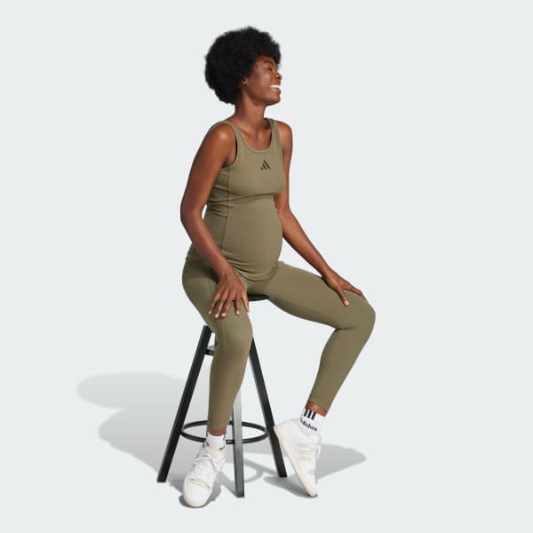 Πράσινο Rib Tank Top (Maternity)