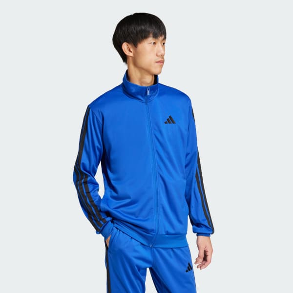 adidas 3-Stripes Tricot Regular Track Jacket - Blue | Free