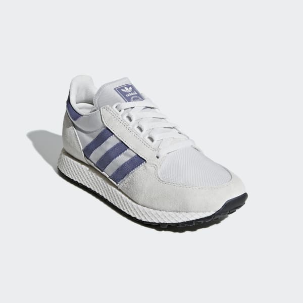 adidas originals burgundy and white forest grove trainers