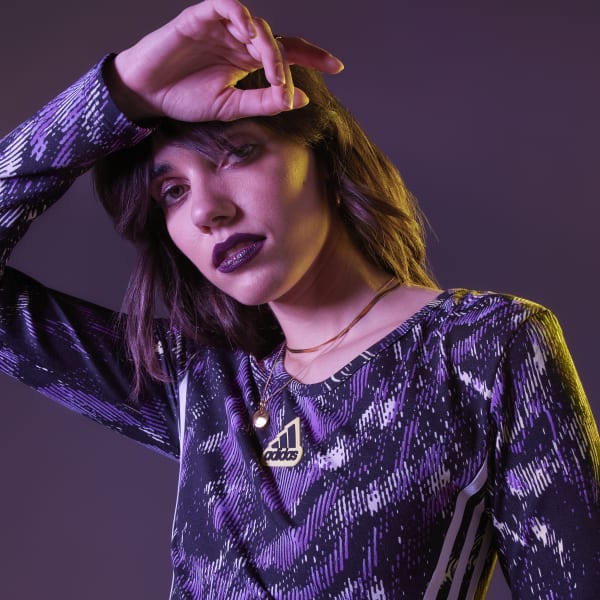 Πολλαπλά-Χρώματα Hyperpulse Crop Long Sleeve Tee