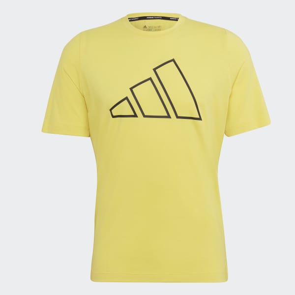 adidas Train Icons 3-Bar Training Tee - Yellow | adidas Philippines
