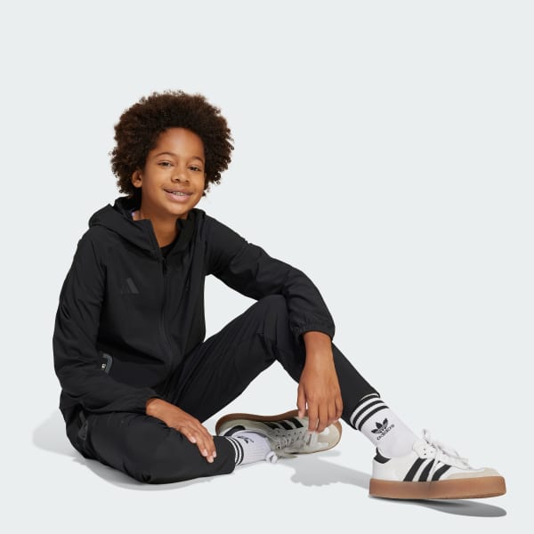 Black Real Madrid Tiro 25 Competition Vis Tech Travel Pants Kids
