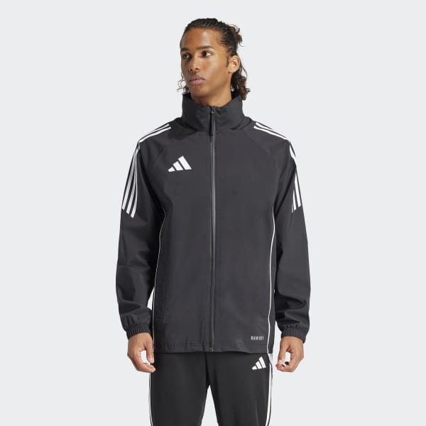 adidas Tiro 24 Rain Jacket - Black | Free Shipping with adiClub