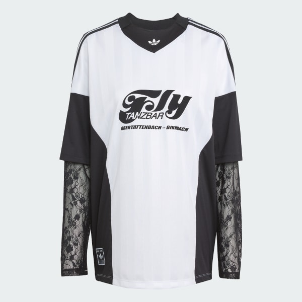 【ADIDAS ORIGINALS】★LONGSLEEVE LACE JERSEY★正規品★ adidas Originals Long Sleeve Lace Jersey - White | Free