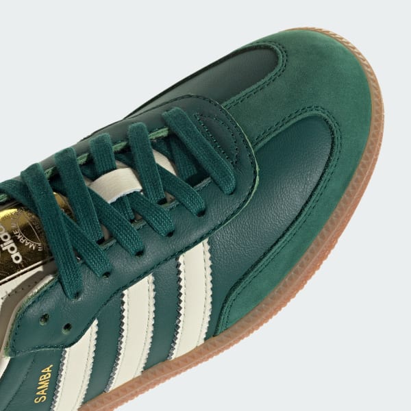 Adidas samba green outlet and gold