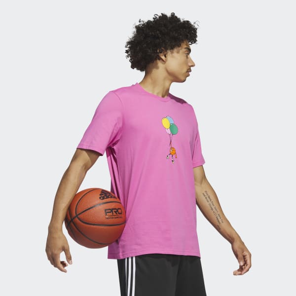 Pink Lil' Stripe Basketball Graphic Tee