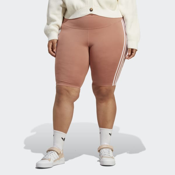 adidas Adicolor Classics High-Waisted Short Tights (Plus Size) - Brown |  Women's Lifestyle | adidas US