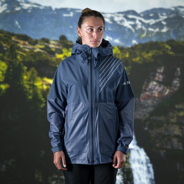 Blau TERREX 3-Layer Zupahike Regenjacke