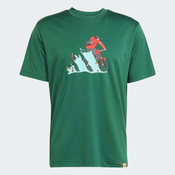 グリーン クライマクール ドゥードル ハント バイク グラフィック Tシャツ
