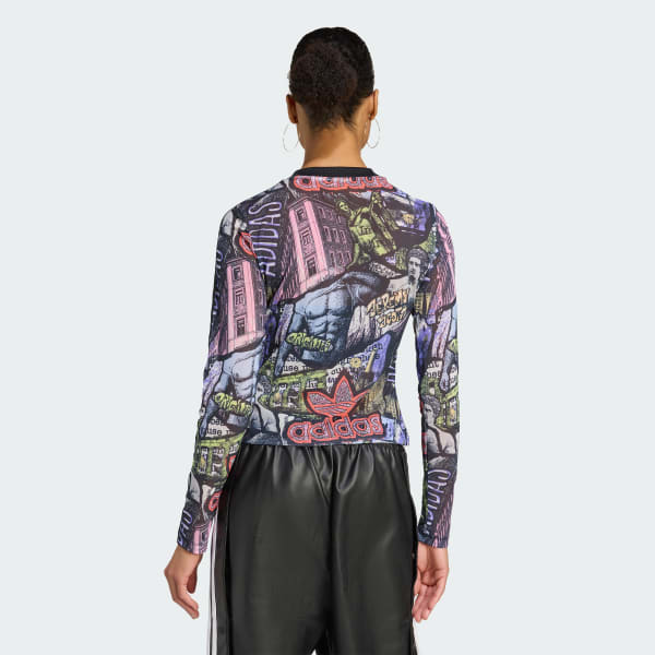Multicolor adidas x Jeremy Scott AOP Power Mesh Tee