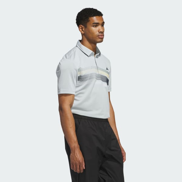 สีเทา เสื้อโปโล Core Chest Stripe