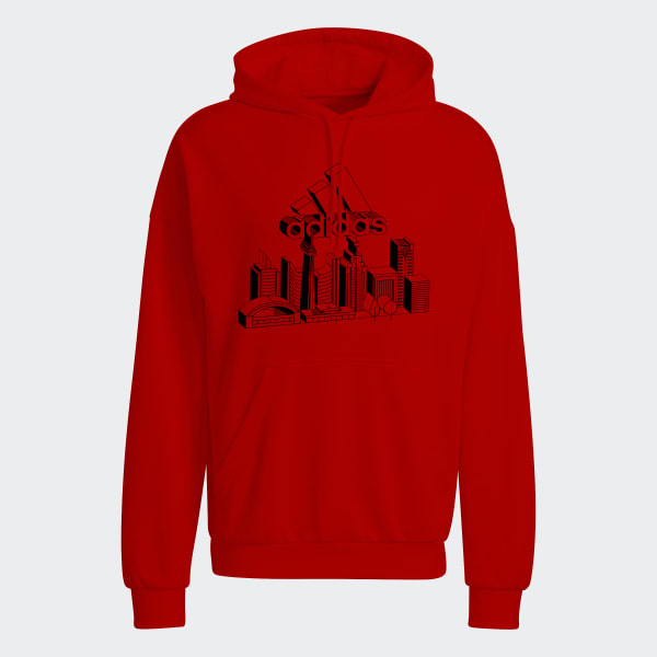 adidas Badge of Sport Graphic Training Hoodie Red adidas Canada