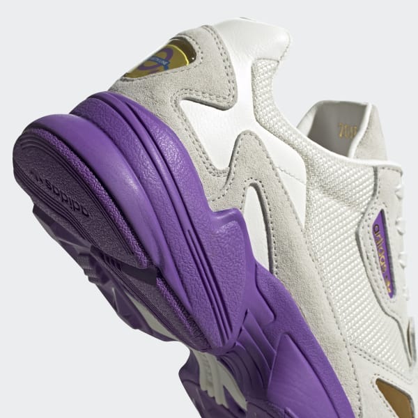 adidas originals tfl falcon in off white and purple