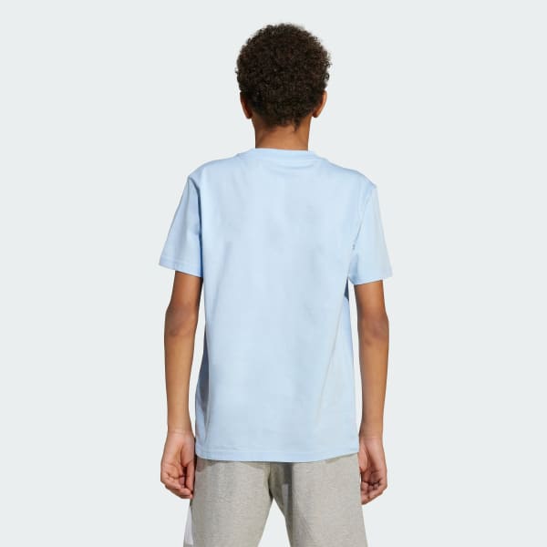 Niebieski Koszulka adidas Slogan Single Jersey