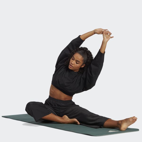 Black Yoga Studio Crop Sweatshirt
