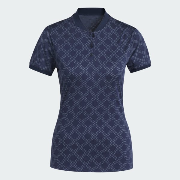 modrá Ultimate365 Jacquard Short Sleeve Polo Shirt