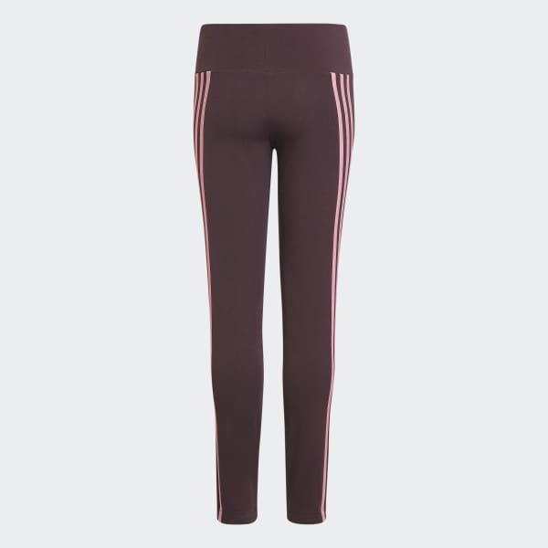 Red 3-STRIPES COTTON TIGHTS