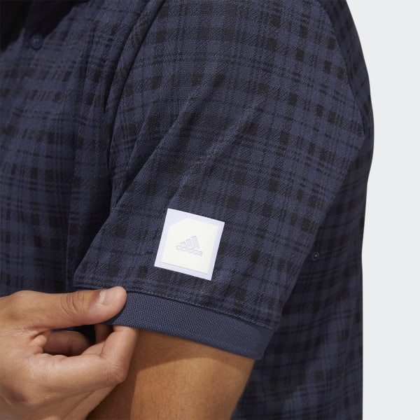 Blue Adicross Plaid Polo Shirt DVQ91
