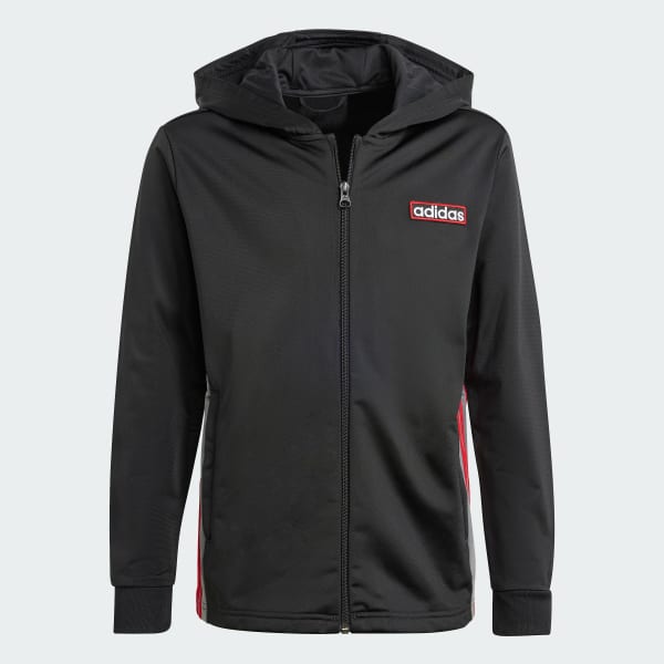 Schwarz Adibreak Kapuzenjacke