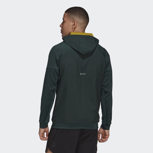 Milan hoody fleece workout cargo 2016/17 Adidas Size M Color Green