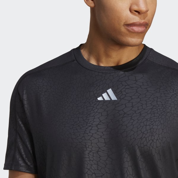 Zwart Workout PU Print T-shirt
