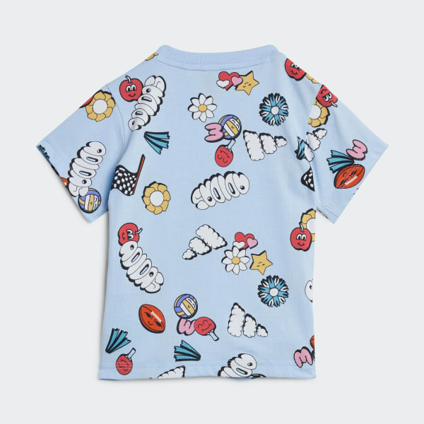 Blue Seasonal Essentials Fun Allover Print Set Kids