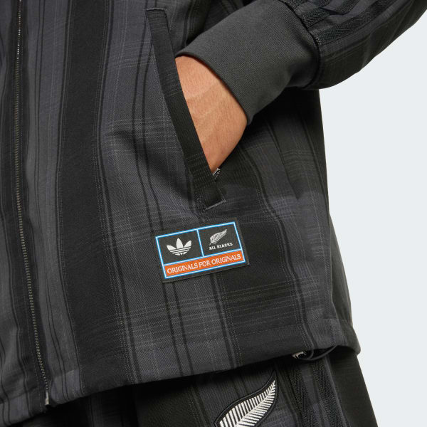 ADIDAS ORIGINALS & ALL BLACKS PLAID WOVEN FIREBIRD TRACK JACKET