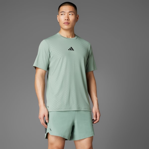 สีเขียว เสื้อยืด PrimeLift 3-Stripes