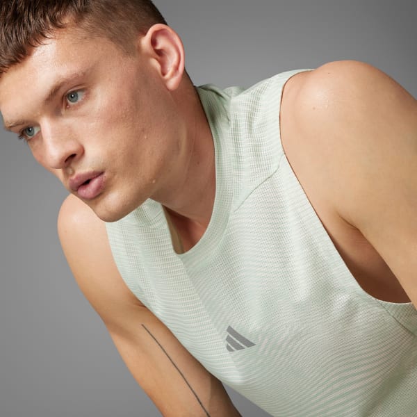 Blanco Playera sin Mangas de Entrenamiento Designed for Training HEAT.RDY HIIT