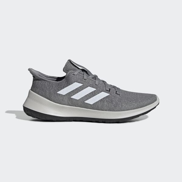 grey adidas running shoes