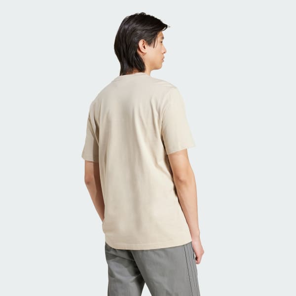 Beige Outlined Trefoil Tee