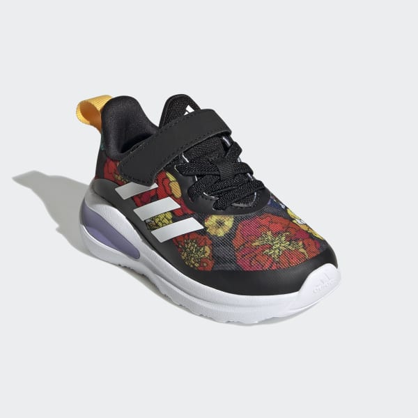 Czerń FortaRun International Women's Day Graphic Elastic Lace Top Strap Running Shoes