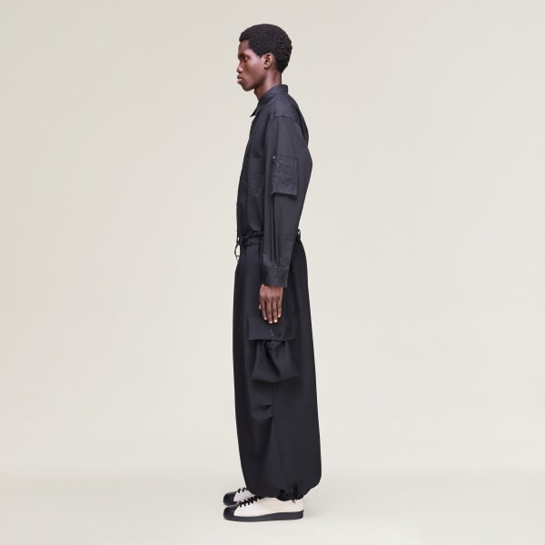 Schwarz Y-3 SPORT UNIFORM WEITE CARGOHOSE