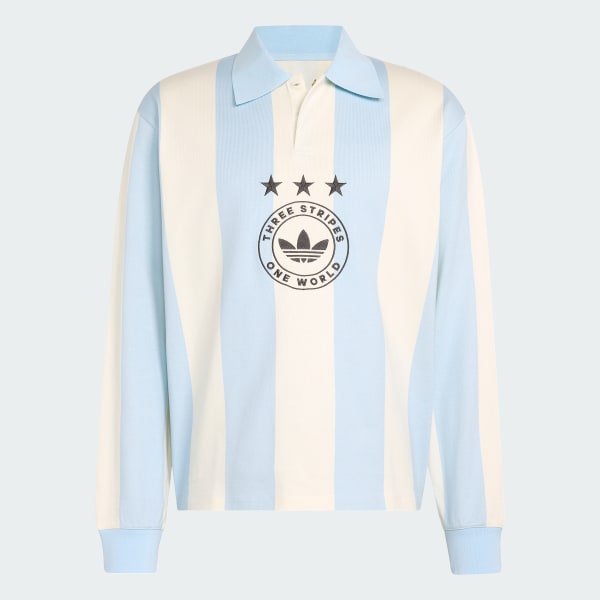 สีน้ำเงิน เสื้อโปโลแขนยาวพิมพ์ลาย ORIGINALS