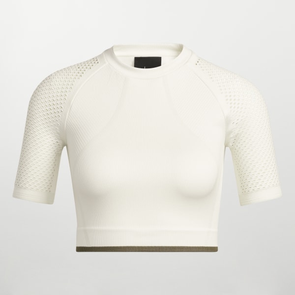 White Seamless Crop Top IH214