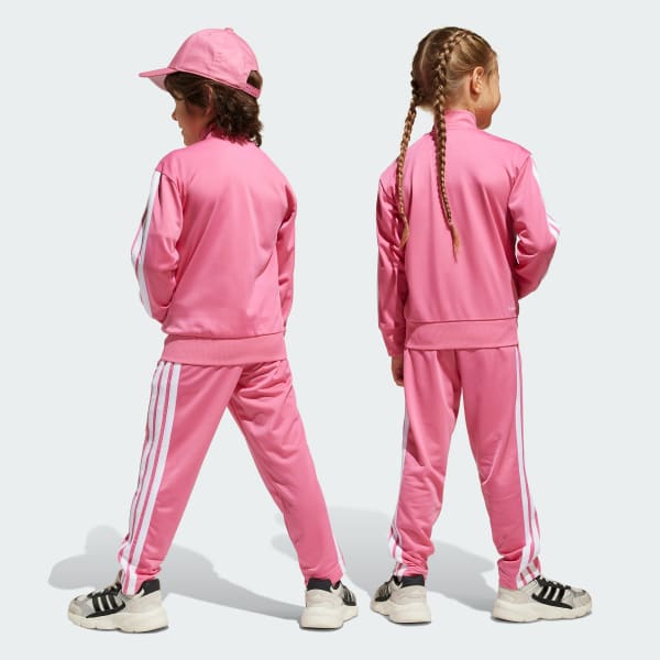Roze Seasonal Essentials Tiberio 3-Stripes Tricot Trainingspak Kids