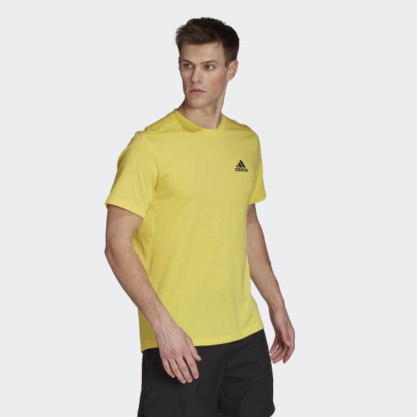 adidas AEROREADY Designed to Move Feelready Sport Tee - Yellow | adidas ...