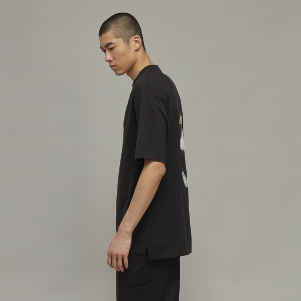 Black Y-3 Graphic Logo Short Sleeve Tee
