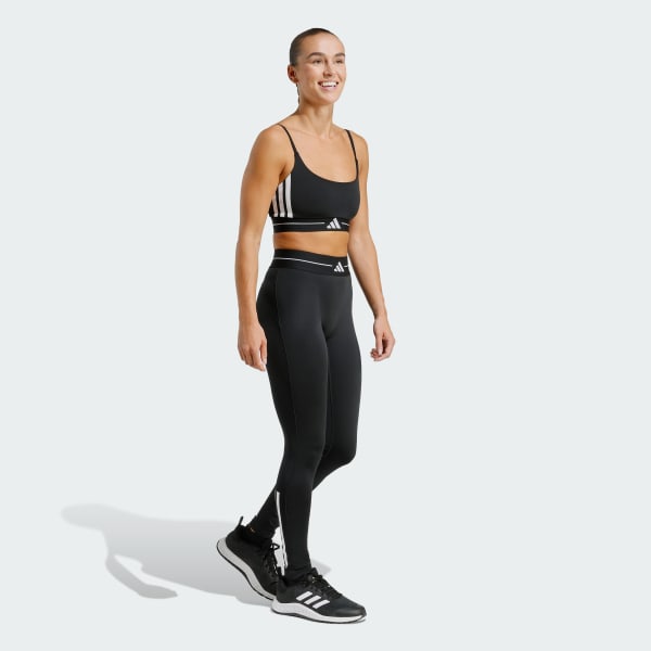 Black Hyperglam 3-Stripes Light Support Bra