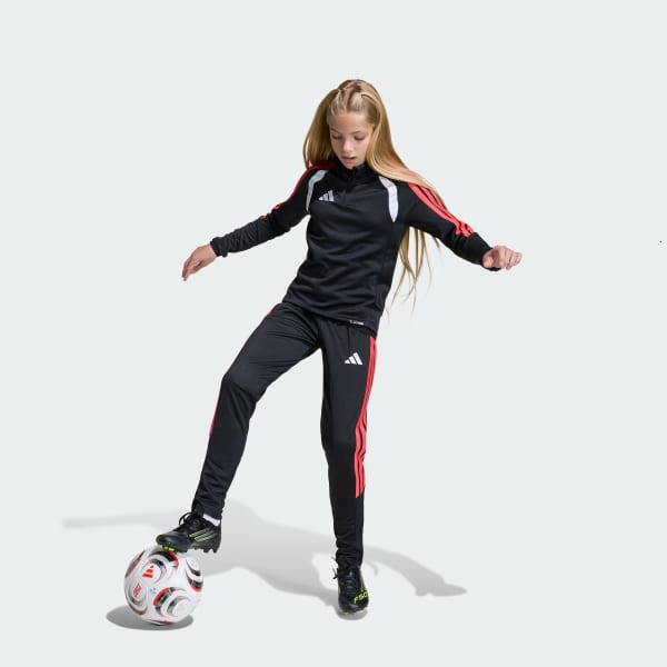 Black Tiro26 League Kids Training Tracksuit Bottoms Slim
