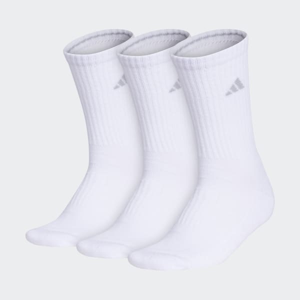 adidas Cushioned Crew Socks 3 Pairs - White | Women's Training | adidas