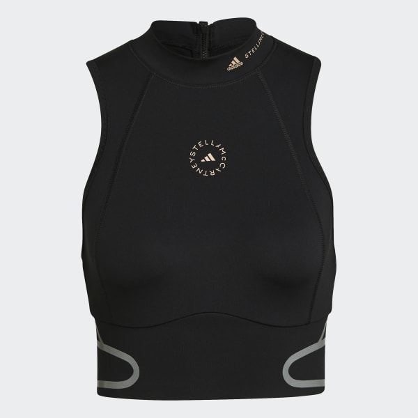 adidas by Stella McCartney TruePace HEAT.RDY Running Crop Top - Black, Women's Running, adidas US