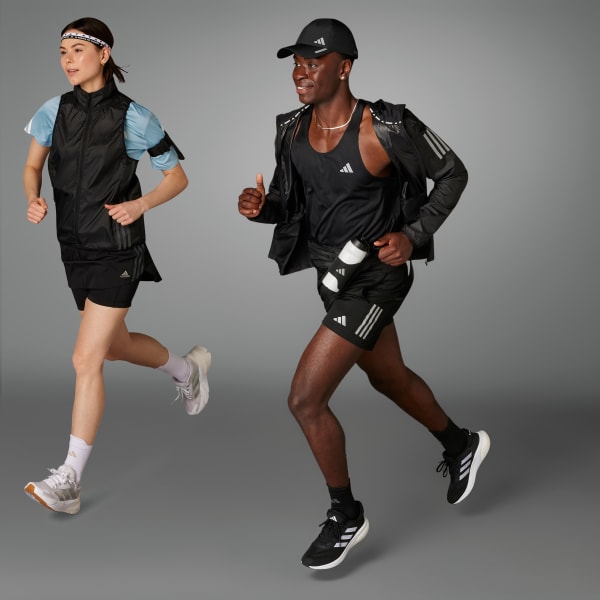 Jupe-short de running Run Icons 3 bandes - Bleu adidas