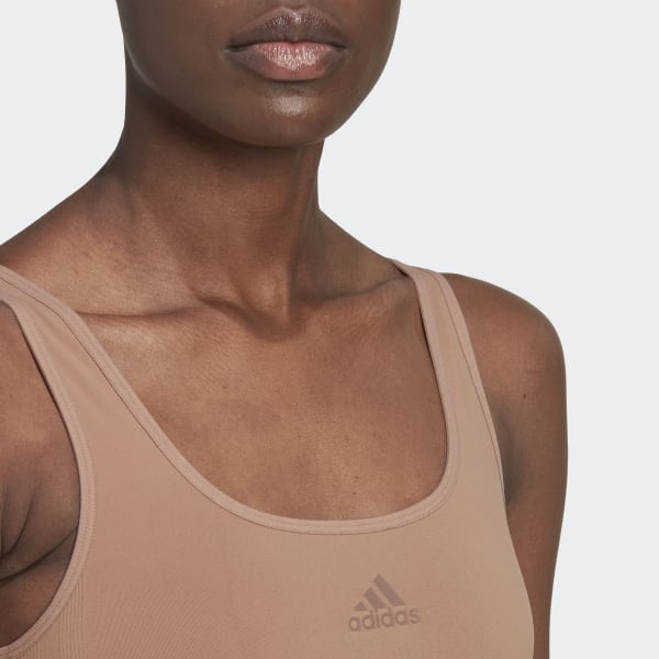 bézová Podprsenka Active Seamless Micro-Stretch Scoop Lounge HPO57