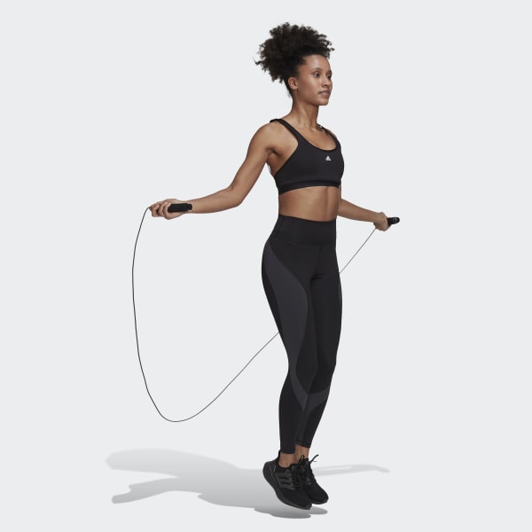 Đen Quần Legging Tập Luyện 7/8 Colourblock HIIT Essentials DB687