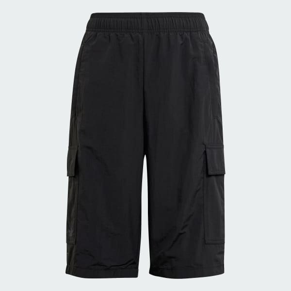 สีดำ กางเกงคาร์โกขาสั้นสำหรับเด็ก