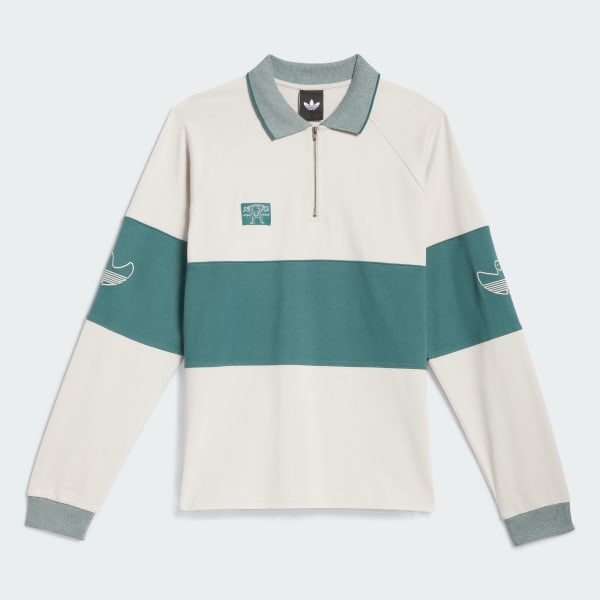 Beige Shmoofoil Heavyweight Långärmad rugbytröja