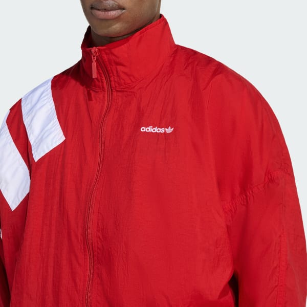 adidas ARCHIVE BLOCKED TRACK TOP - Red | Free Shipping with adiClub
