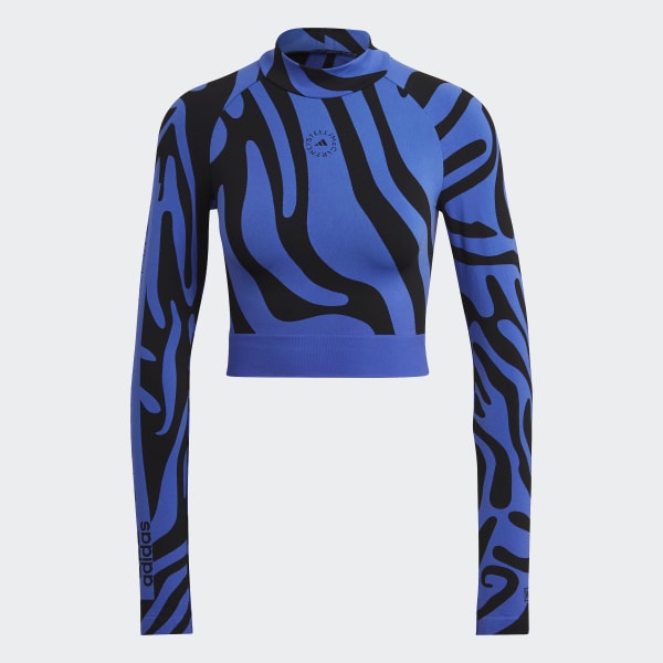 Azul Top Curto sem Costuras Wolford adidas by Stella McCartney VE951