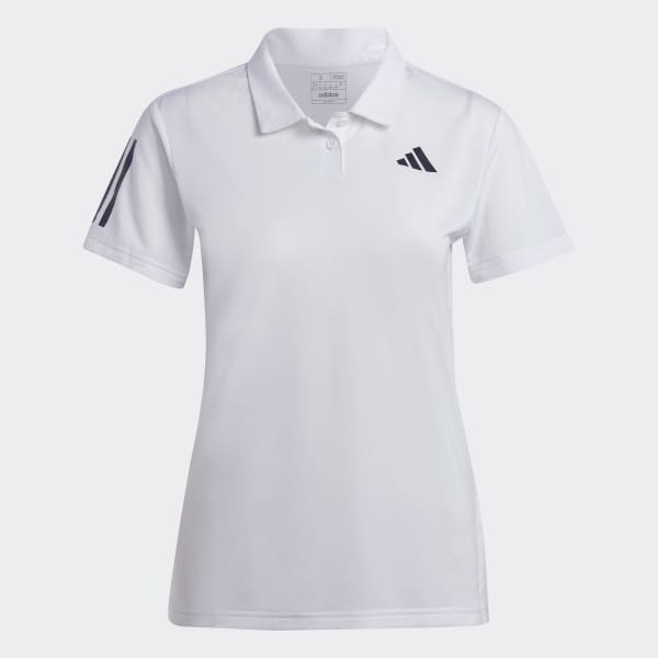 Blanco Polo Con Cuello Club para Tenis
